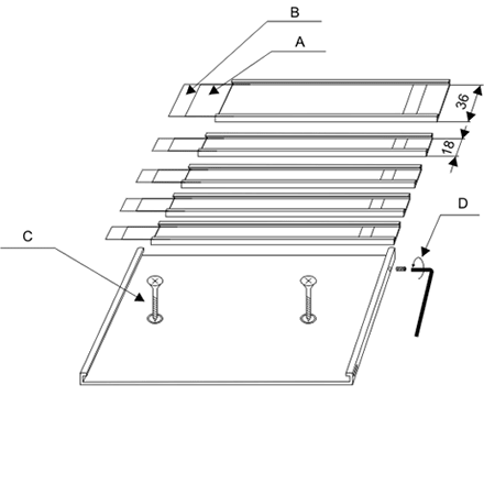 Ajtójelölés - névtábla 1x200x20S