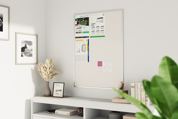 Mágneses tábla, fehér, 89 x 93 cm