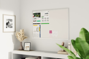Mágneses tábla, fehér, 45 x 62 cm