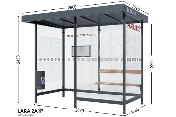 LARA 2A1P buszmegálló