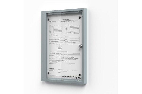 Belső zárható vitrin 1xA4, Lemezlemez