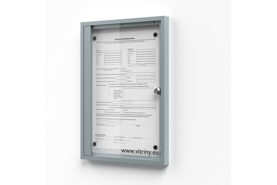 Belső zárható vitrin 1xA4, Lemezlemez