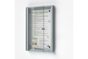 Belső zárható vitrin 1xA4, Lemezlemez