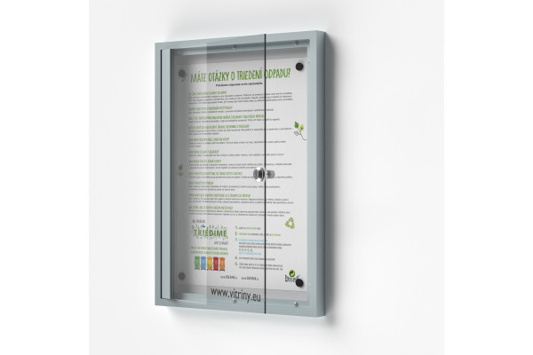 Belső zárható vitrin 1xA4, Lemezlemez