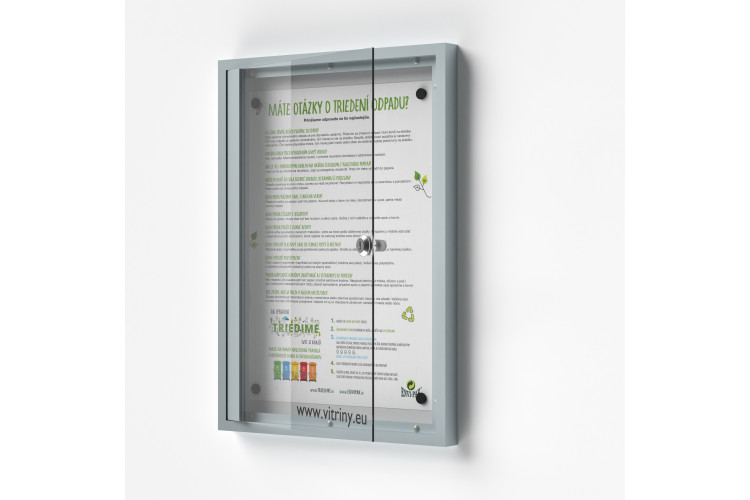 Belső zárható vitrin 1xA4, Lemezlemez