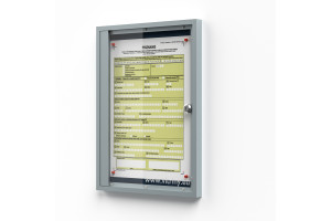 Filc belső zárható vitrin 1xA4