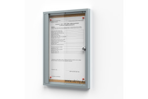 Parafa zárható vitrin 1xA4