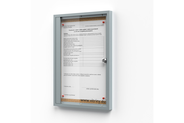 Parafa zárható vitrin 1xA4