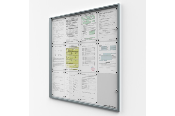 Belső zárható vitrin 12xA4, Lemez