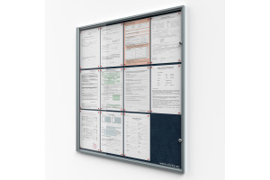 Filc belső zárható vitrin 12xA4