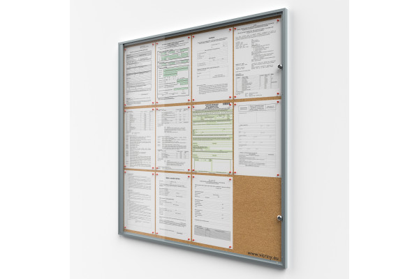 Parafa zárható vitrin 12xA4