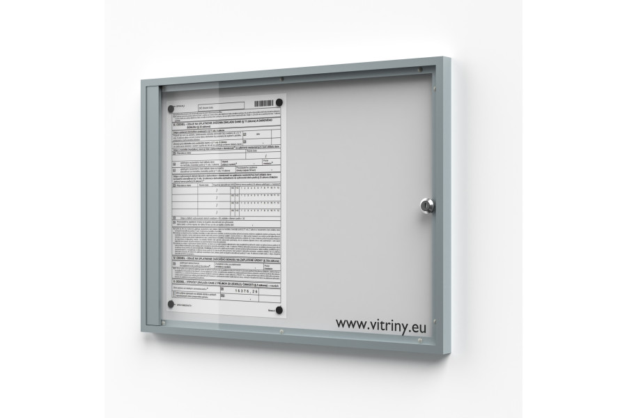 Belső zárható vitrin 2xA4, Lemez