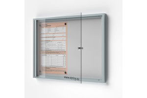 Belső zárható vitrin 2xA4, Lemez