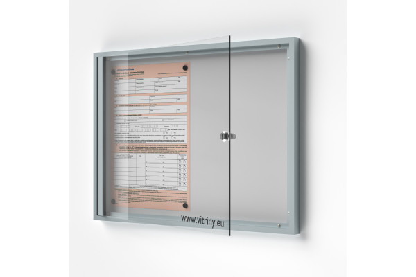 Belső zárható vitrin 2xA4, Lemez