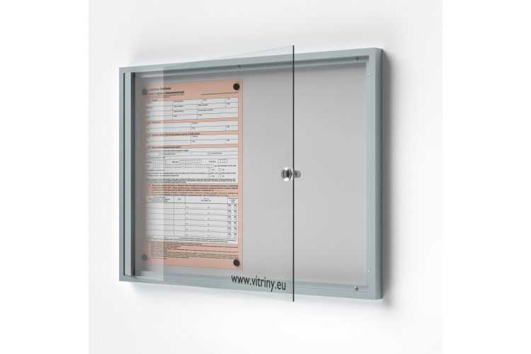 Belső zárható vitrin 2xA4, Lemez