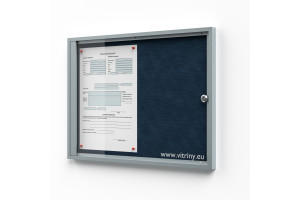 Filc belső zárható vitrin 2xA4