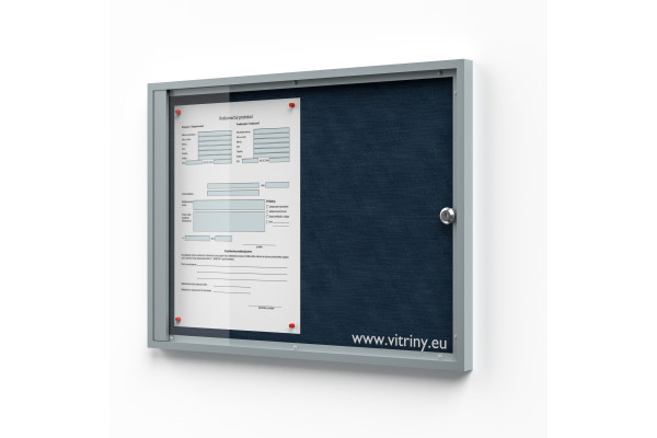 Filc belső zárható vitrin 2xA4