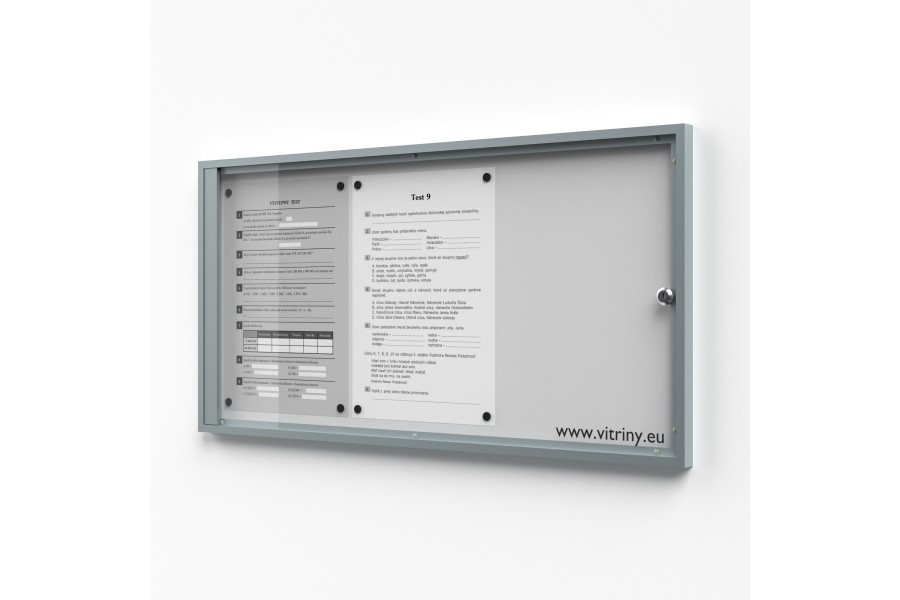 Belső zárható vitrin 3xA4, Lemez