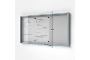 Belső zárható vitrin 3xA4, Lemez