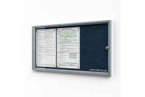 Filc belső zárható vitrin 3xA4