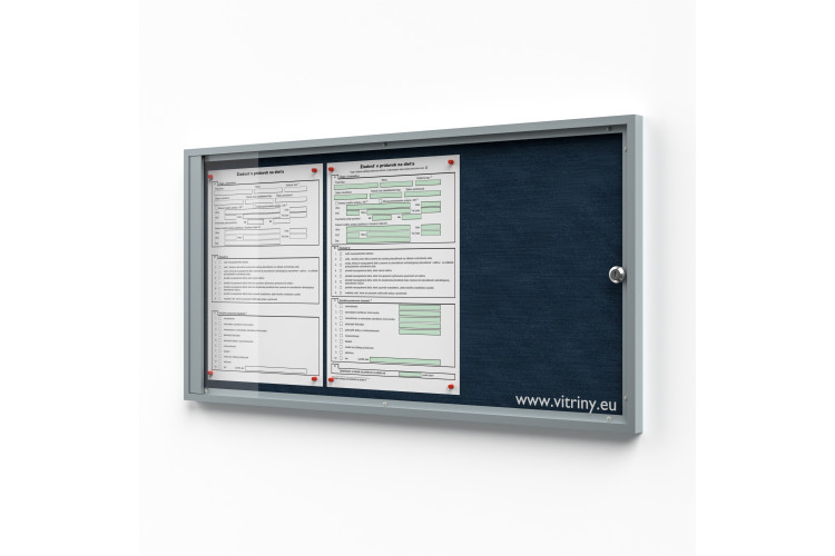 Filc belső zárható vitrin 3xA4