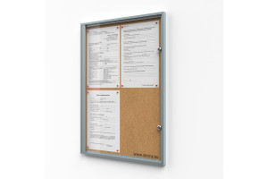 Parafa zárható vitrin 4xA4