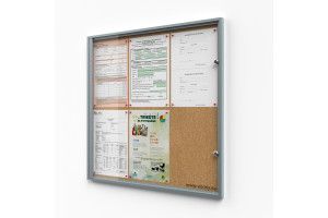 Parafa zárható vitrin 6xA4