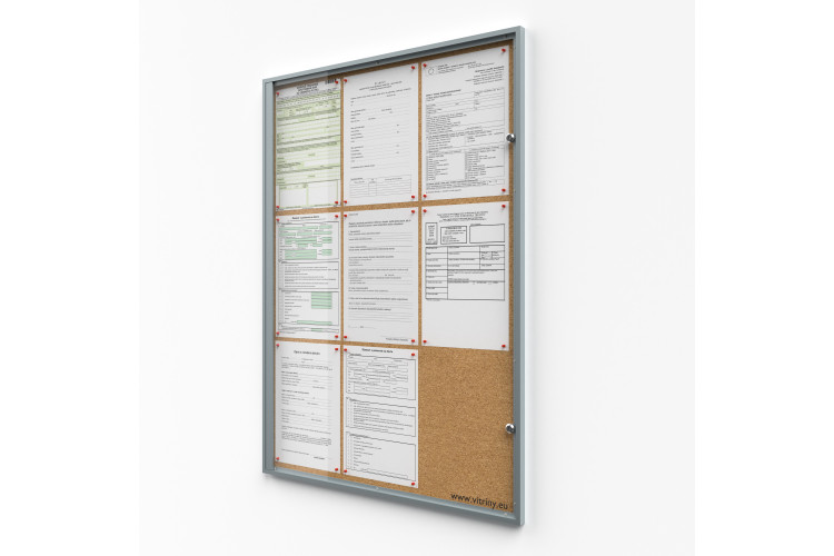 Parafa zárható vitrin 9xA4