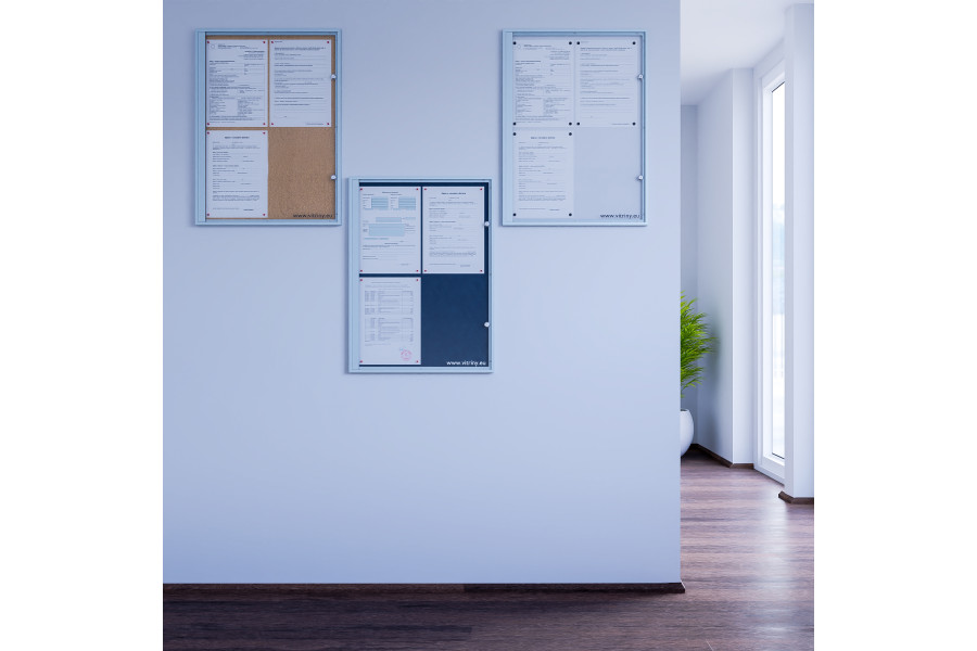 Belső zárható vitrin 12xA4, Lemez