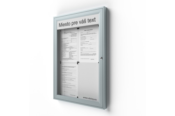 Zárható információs vitrin 4xA4 SIDE50 felirattal