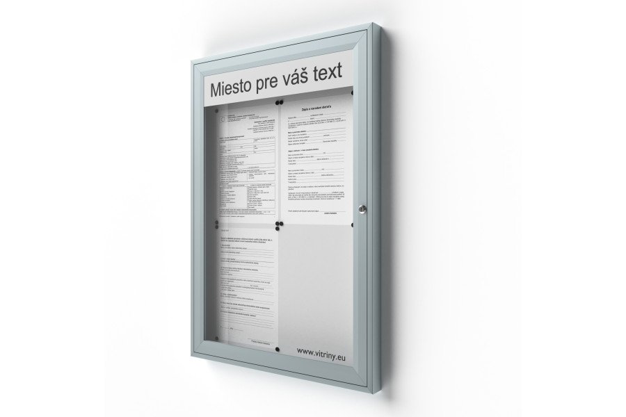 Zárható információs vitrin 4xA4 SIDE50 felirattal