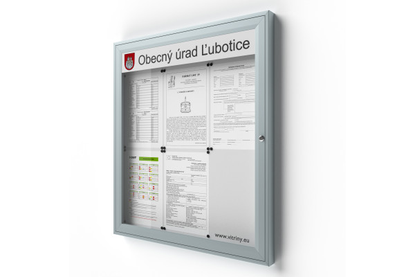 Zárható információs vitrin 6xA4 SIDE50 felirattal