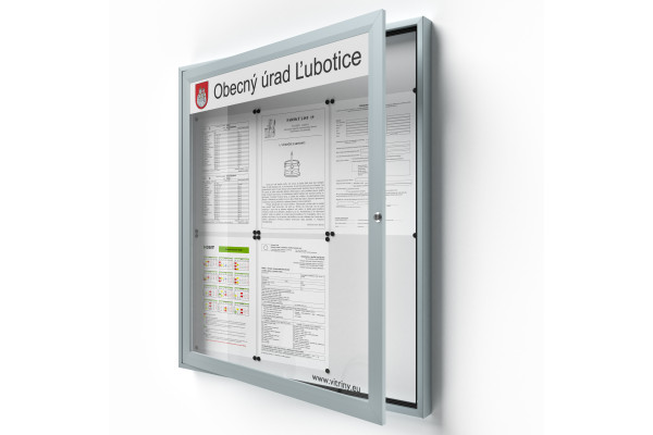 Zárható információs vitrin 6xA4 SIDE50 felirattal