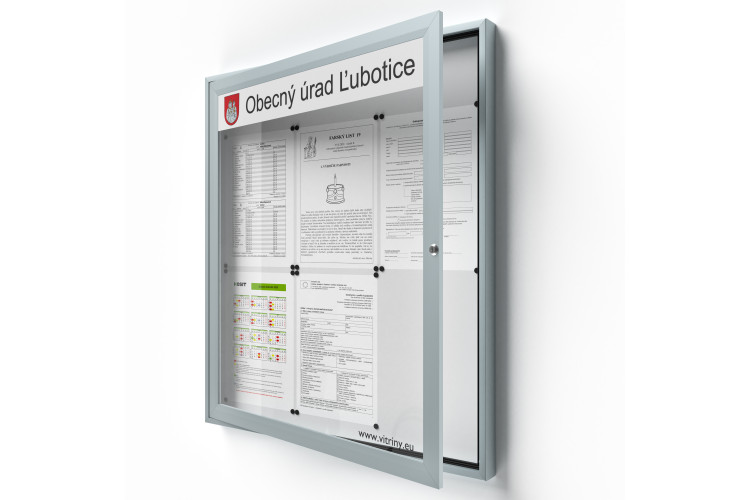 Zárható információs vitrin 6xA4 SIDE50 felirattal