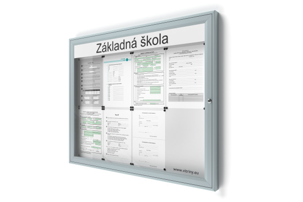 Zárható információs vitrin 8xA4 SIDE50 felirattal