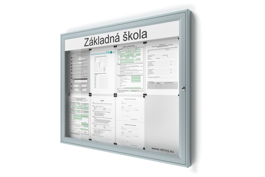 Zárható információs vitrin 8xA4 SIDE50 felirattal