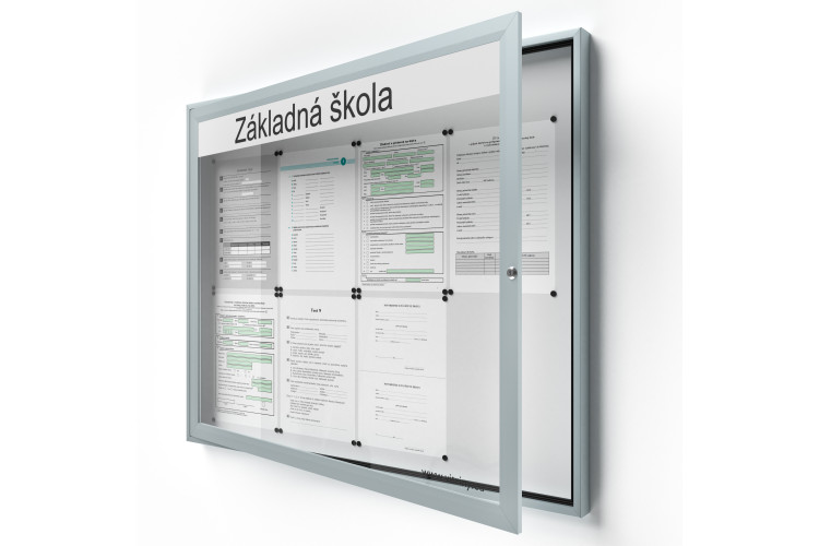 Zárható információs vitrin 8xA4 SIDE50 felirattal