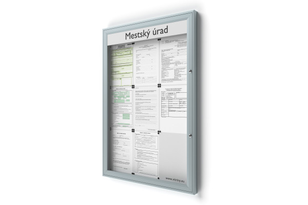 Zárható információs vitrin 9xA4 SIDE50 felirattal