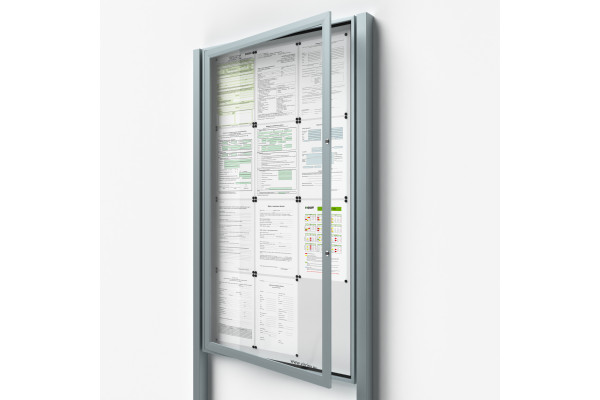 Zárható információs vitrin 12 db-os, A4-es, SIDE oszlopokkal