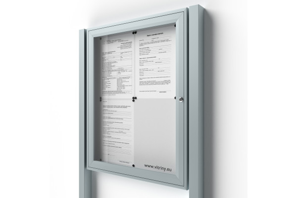 Zárható információs vitrin 4xA4 SIDE oszlopokkal