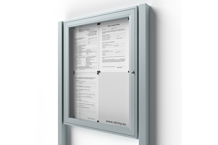 Zárható információs vitrin 4xA4 SIDE oszlopokkal
