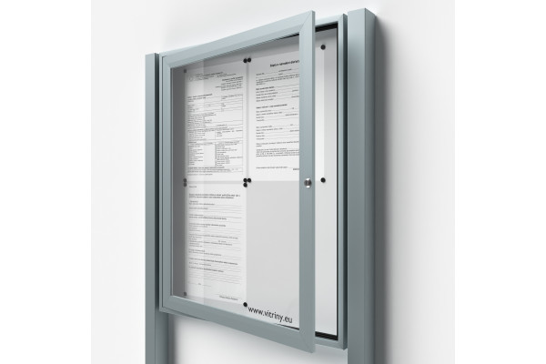 Zárható információs vitrin 4xA4 SIDE oszlopokkal
