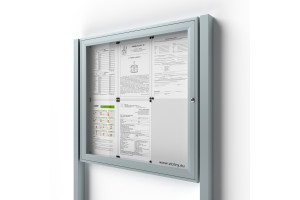 Zárható információs vitrin 6xA4 SIDE oszlopokkal