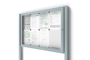 Zárható információs vitrin 8xA4 SIDE oszlopokkal