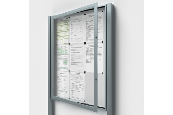 Zárható információs vitrin 9xA4 SIDE oszlopokkal