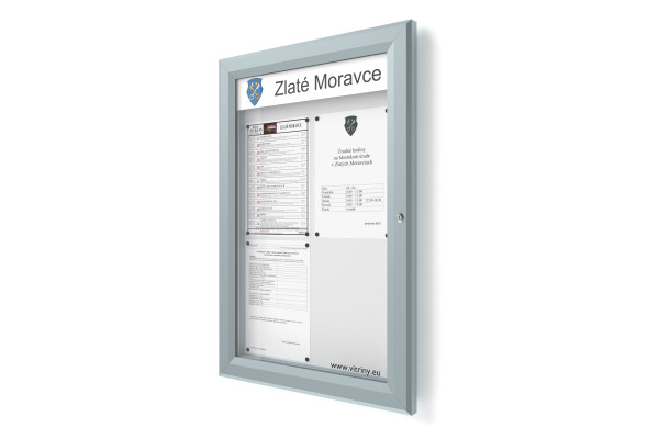 Kültéri információs vitrin 4xA4 SIDE60 felirattal