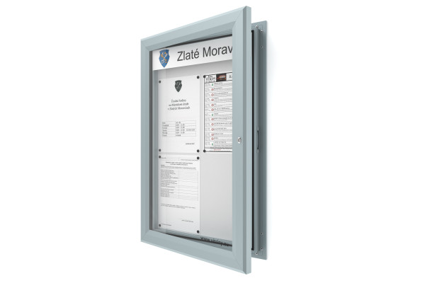 Kültéri információs vitrin 4xA4 SIDE60 felirattal
