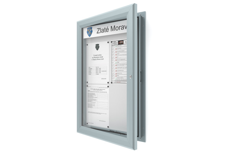 Kültéri információs vitrin 4xA4 SIDE60 felirattal