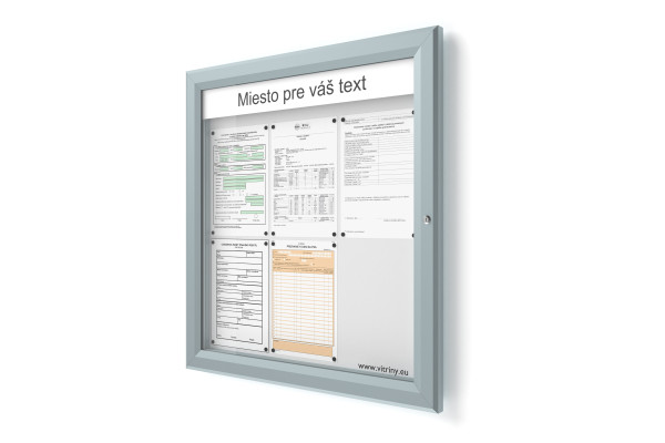 Kültéri információs vitrin 6xA4 SIDE60 felirattal