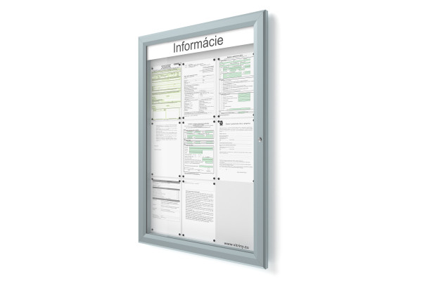 Kültéri információs vitrin 9xA4 SIDE60 felirattal